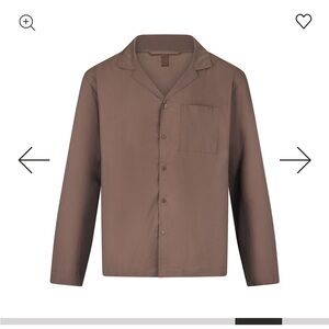 SKIMS Cotton Poplin Mens Long Sleep Set- SHIRT ONLY